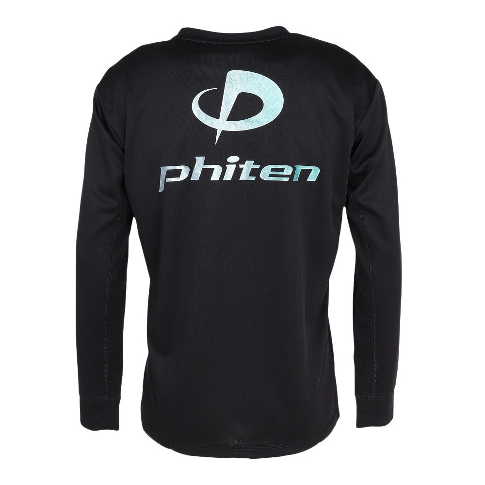 ファイテン（PHITEN）（メンズ、レディース）バレーボールウェア ラメ グラデーション 長袖Tシャツ BK/BL 3125JG68310