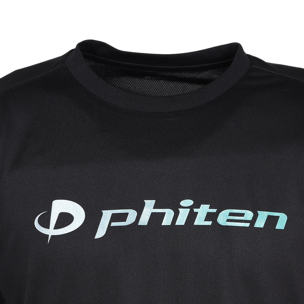ファイテン（PHITEN）（メンズ、レディース）バレーボールウェア ラメ グラデーション 長袖Tシャツ BK/BL 3125JG68310
