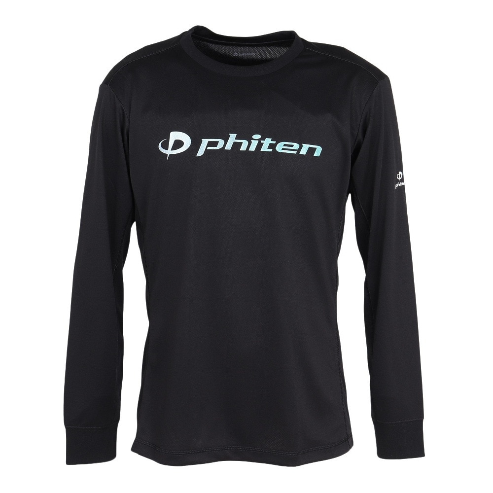 ファイテン（PHITEN）（メンズ、レディース）バレーボールウェア ラメ グラデーション 長袖Tシャツ BK/BL 3125JG68310