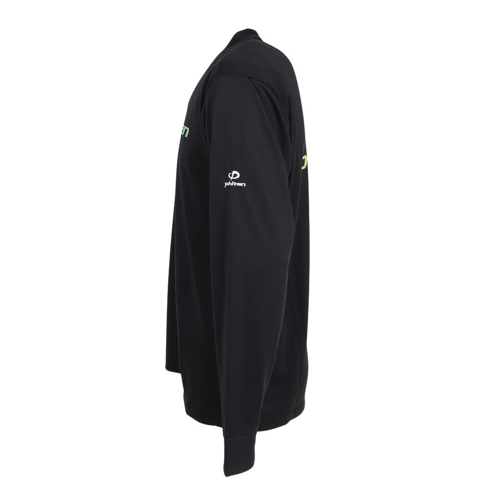 ファイテン（PHITEN）（メンズ、レディース）バレーボールウェア ラメ グラデーション 長袖Tシャツ BK/YE 3125JG68320
