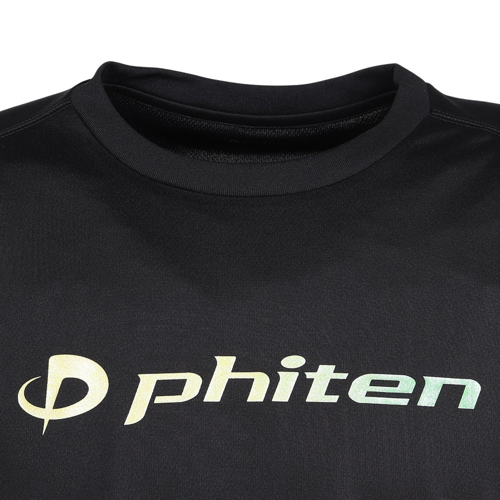 ファイテン（PHITEN）（メンズ、レディース）バレーボールウェア ラメ グラデーション 長袖Tシャツ BK/YE 3125JG68320
