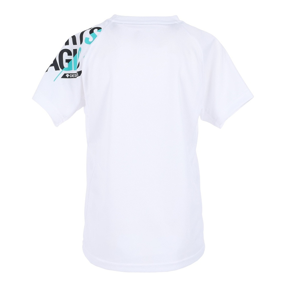 デサント（DESCENTE）（キッズ）ジュニア バレーボールウェア Tシャツ 半袖 プラクティスシャツ DVJPJA53 WH 練習着