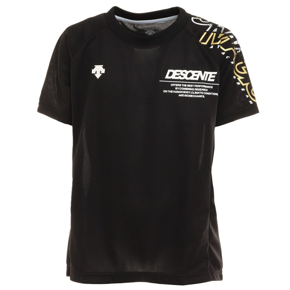 デサント｜バレーボールウェア ジュニア 半袖プラクティスシャツ DVJTJA51 BK - スポーツ用品はスーパースポーツゼビオ