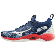 ミズノ（MIZUNO）（メンズ、レディース）バレーボールシューズ ウェーブモーメンタム V1GA191164 女子日本代表 ジャパン ヒノトリカラー