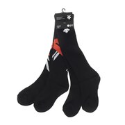デサント（DESCENTE）（レディース）バレーボール ソックス 2足組ハイソックス DVB-9145S2 BKCH