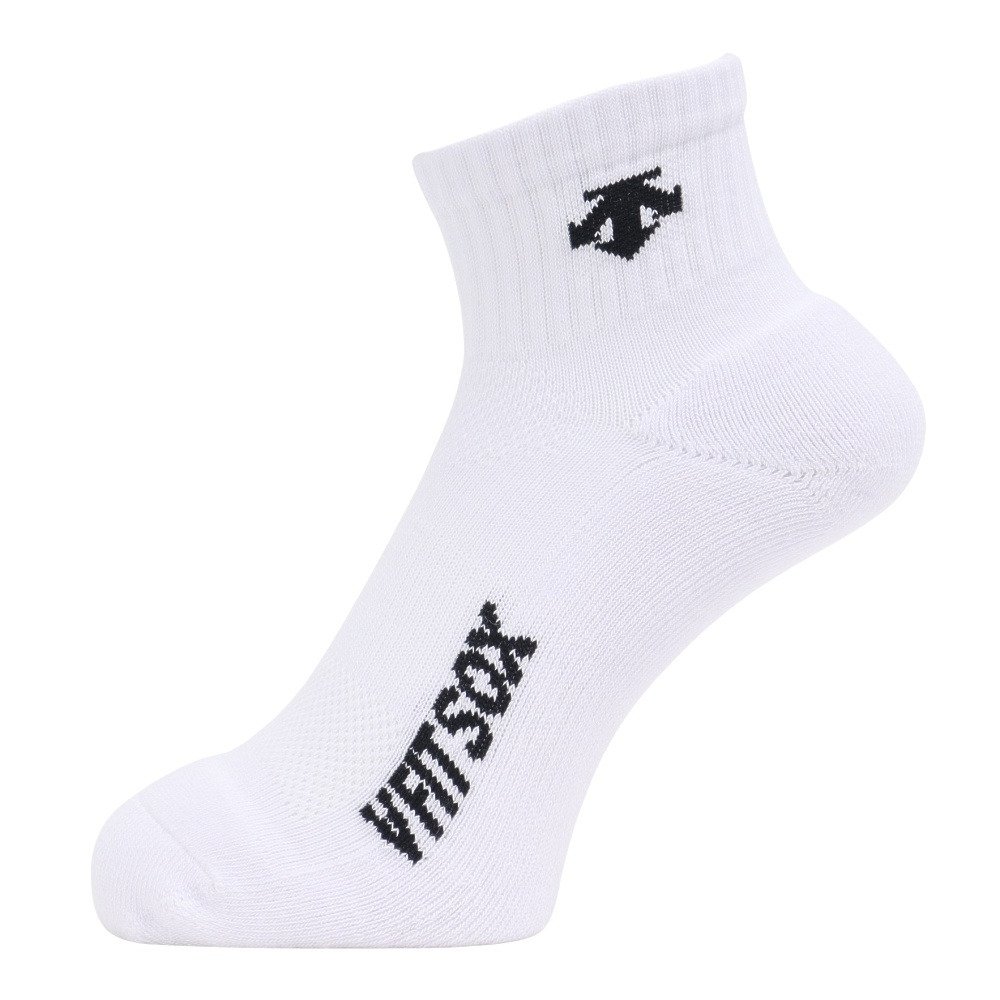 デサント（DESCENTE）（メンズ、レディース）バレーボール ソックス Vフィットスーパーショート DVB-9038 WBK