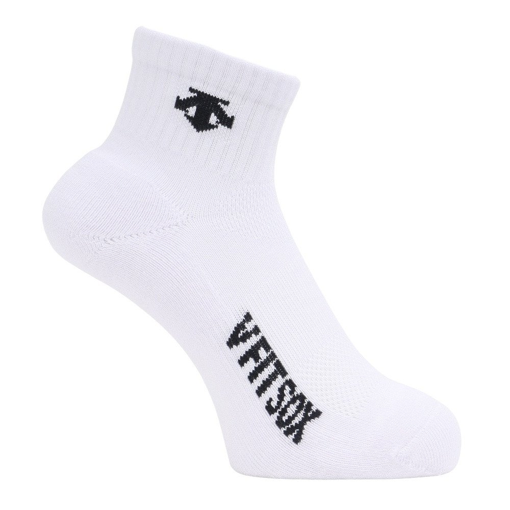 デサント（DESCENTE）（メンズ、レディース）バレーボール ソックス Vフィットスーパーショート DVB-9038 WBK