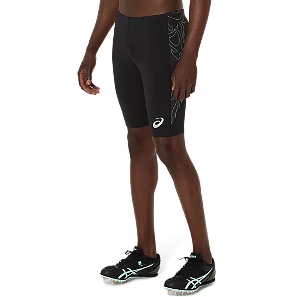 アシックス（ASICS）（メンズ）陸上ウェア グラフィックミドルタイツ 2091A745.002
