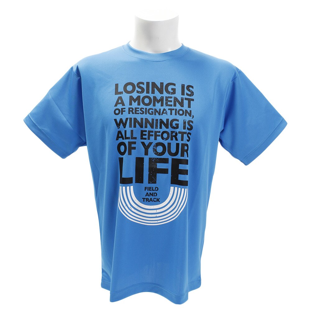  【大奉仕!多少のキズ汚れ有】ドライプラス LOSING IS Tシャツ 771G8ES1212 BLU 陸上ウェア シャツ