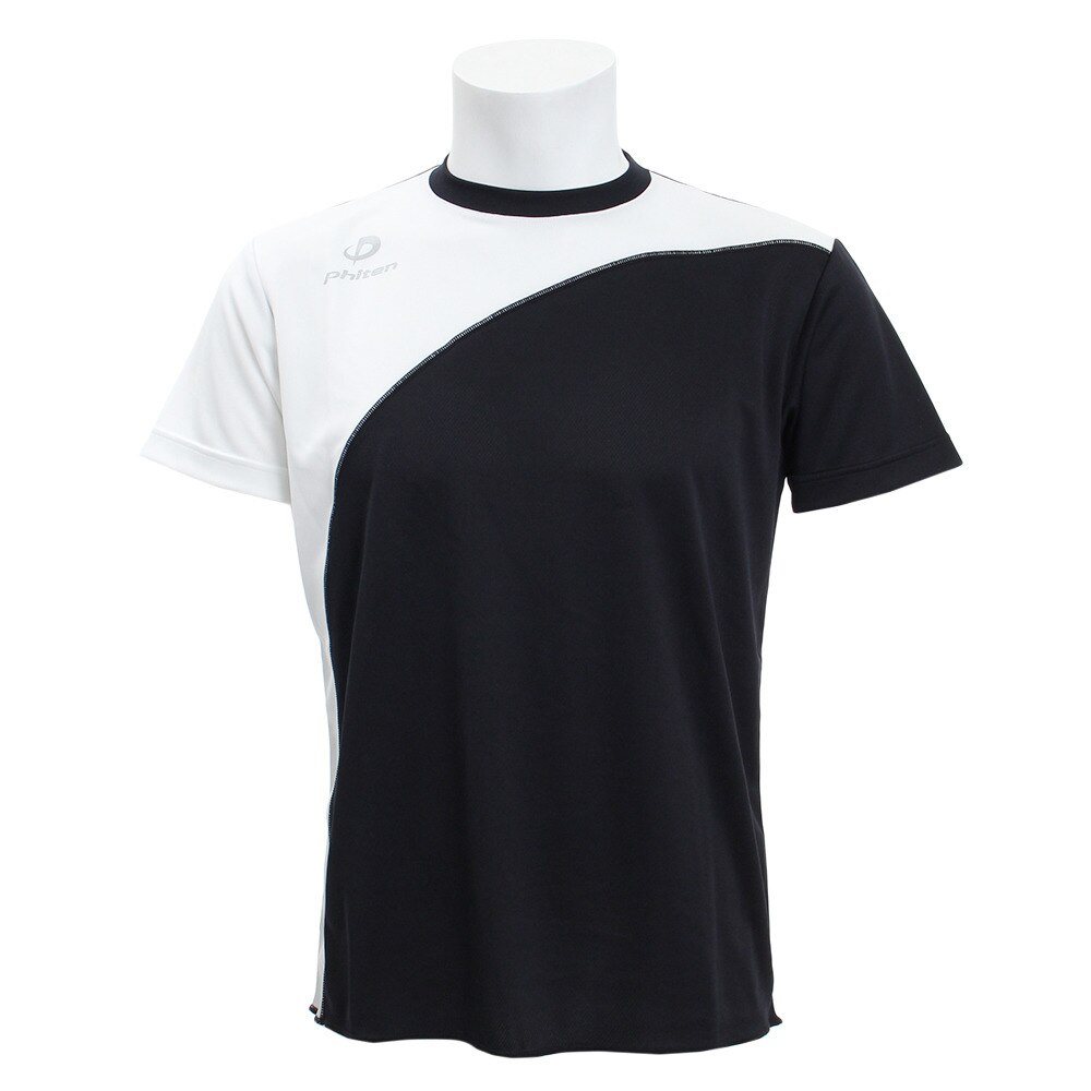 【多少の傷汚れありの為大奉仕】Tシャツ フロント切替半袖Tシャツ BK/WH 3119JG33600