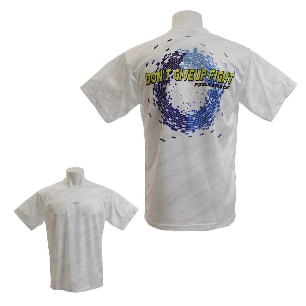  Tシャツ メンズ ドライプラス DONT GIVE UP THER 半袖Tシャツ 771G9ES5724 WT/BLU
