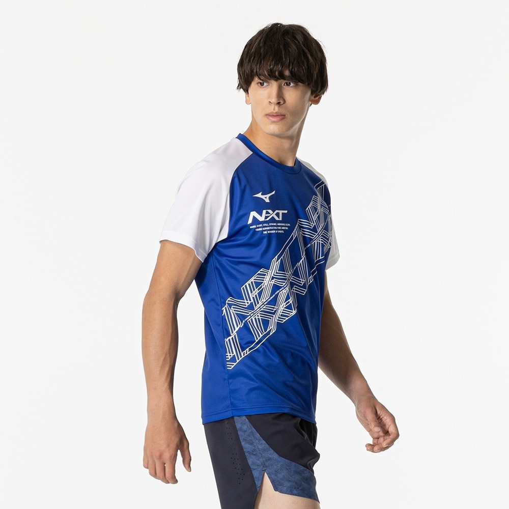 ミズノ（MIZUNO）（メンズ、レディース）陸上ウェア シャツ N-XTプラクティス 半袖Tシャツ U2MAB01525 速乾