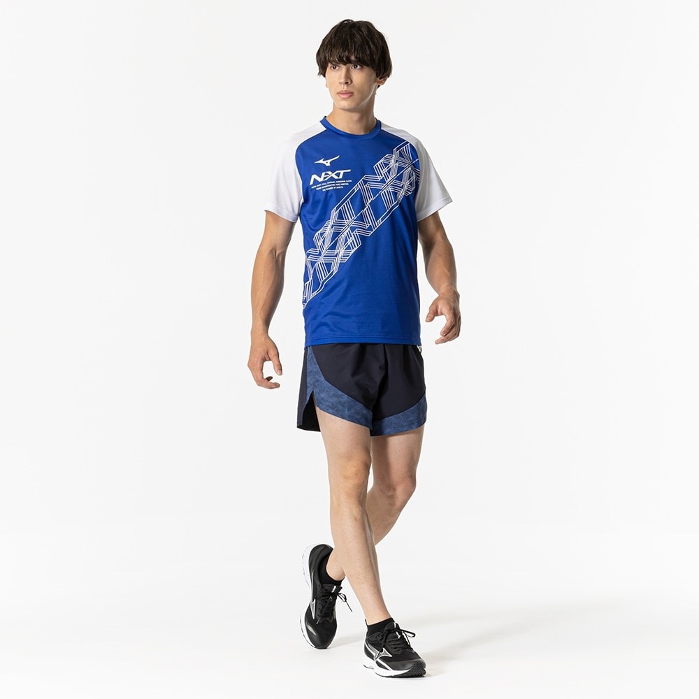 ミズノ（MIZUNO）（メンズ、レディース）陸上ウェア シャツ N-XTプラクティス 半袖Tシャツ U2MAB01525 速乾