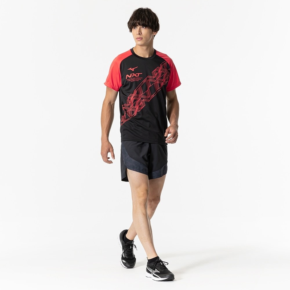 ミズノ（MIZUNO）（メンズ、レディース）陸上ウェア シャツ N-XTプラクティス 半袖Tシャツ U2MAB01596 速乾