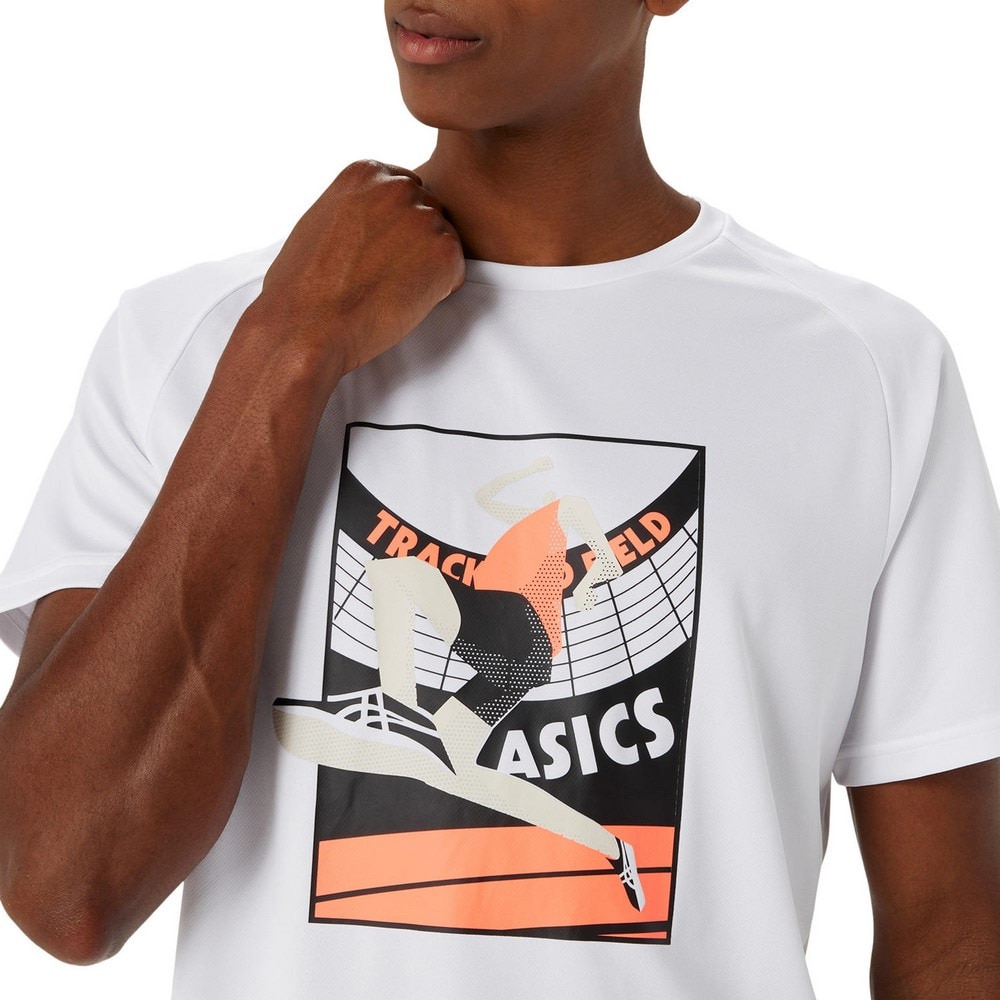 アシックス（ASICS）（メンズ）陸上ウェア シャツ グラフィックドライ半袖シャツ 2091A674.100