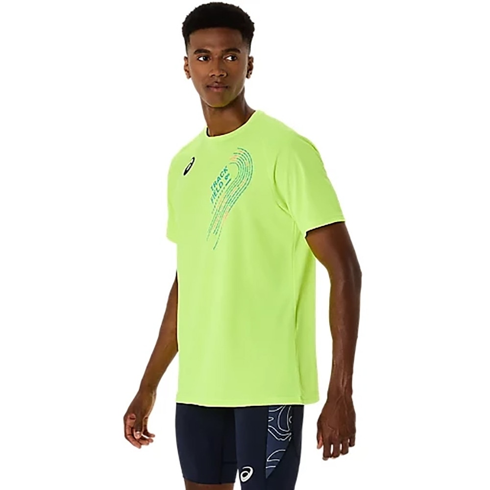 アシックス（ASICS）（メンズ）陸上ウェア トラックプラクティスグラフィック半袖シャツ 2091A749.751
