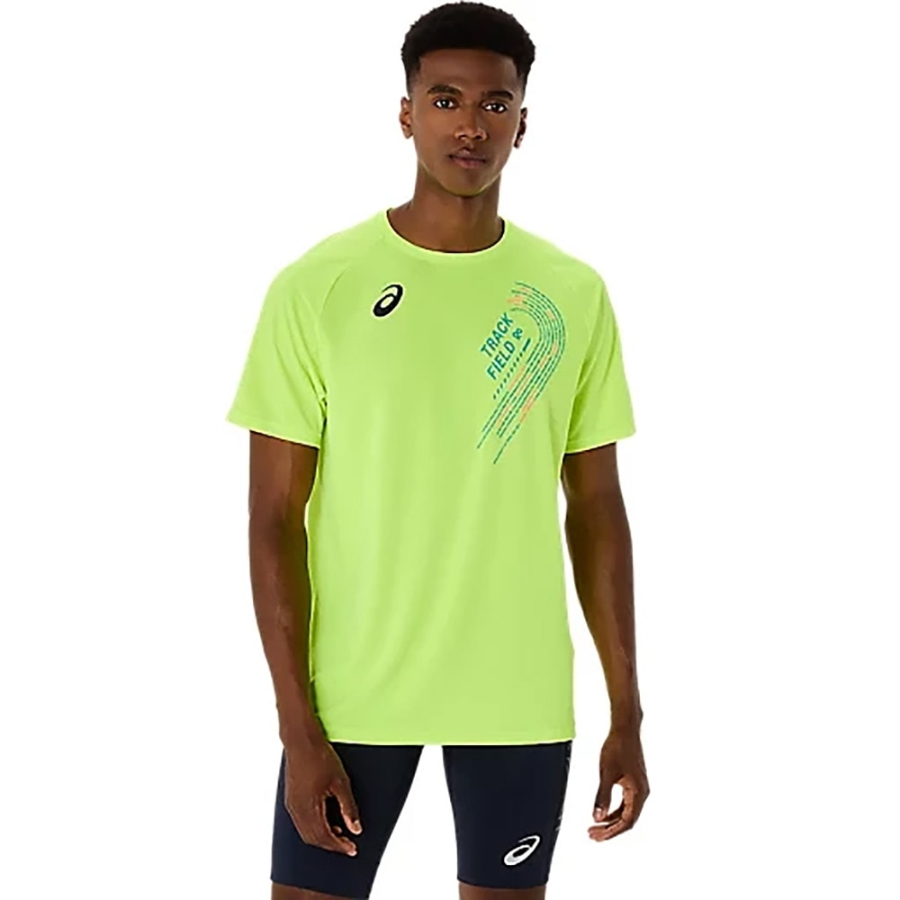 アシックス（ASICS）（メンズ）陸上ウェア トラックプラクティスグラフィック半袖シャツ 2091A749.751