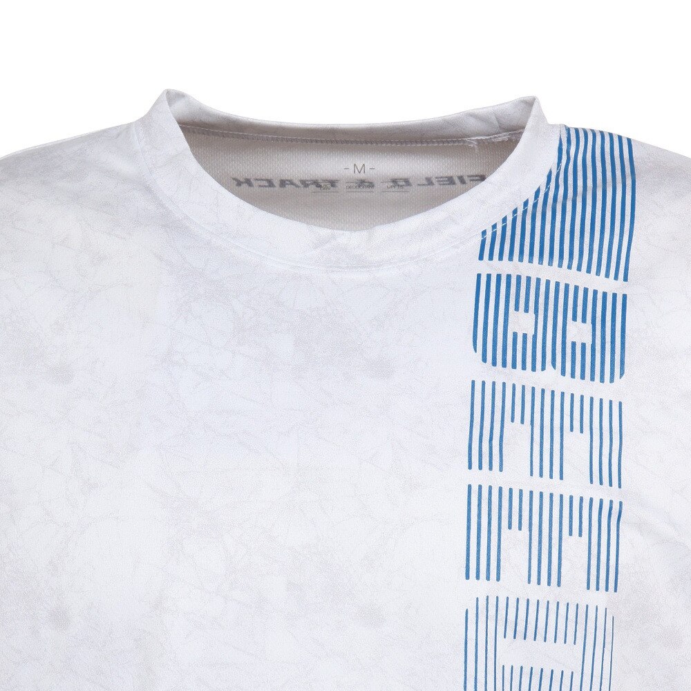 エックスティーエス（XTS）（メンズ）陸上ウェア シャツ 陸上グラフィック 長袖Ｔシャツ 771G1ES8202WHT 速乾