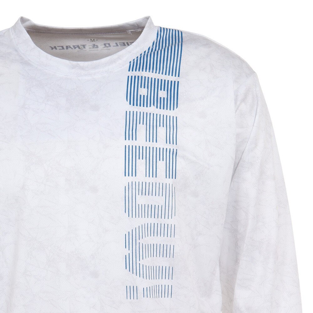 エックスティーエス（XTS）（メンズ）陸上ウェア シャツ 陸上グラフィック 長袖Ｔシャツ 771G1ES8202WHT 速乾