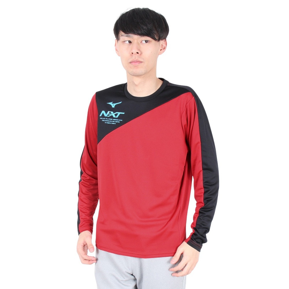 ミズノ（MIZUNO）（メンズ、レディース）陸上ウェア シャツ N-XT長袖プラクティスシャツ U2MAB50162