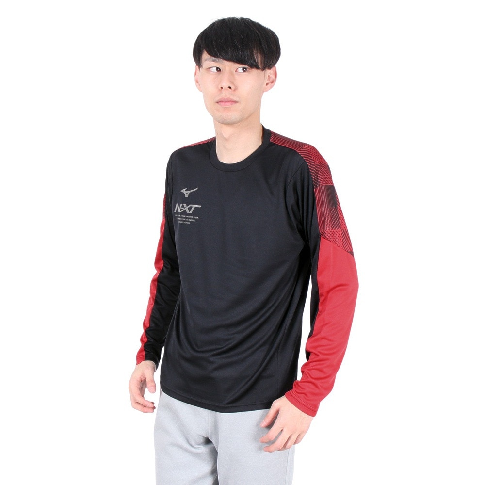 ミズノ（MIZUNO）（メンズ、レディース）陸上ウェア シャツ N-XT長袖プラクティスシャツ U2MAB50262