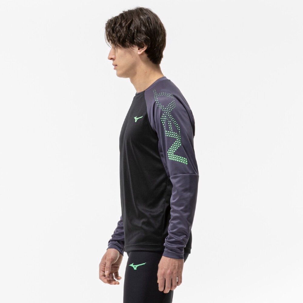 ミズノ（MIZUNO）（メンズ、レディース）陸上ウェア シャツ N-XTロングTシャツ 長袖 U2MAC50109