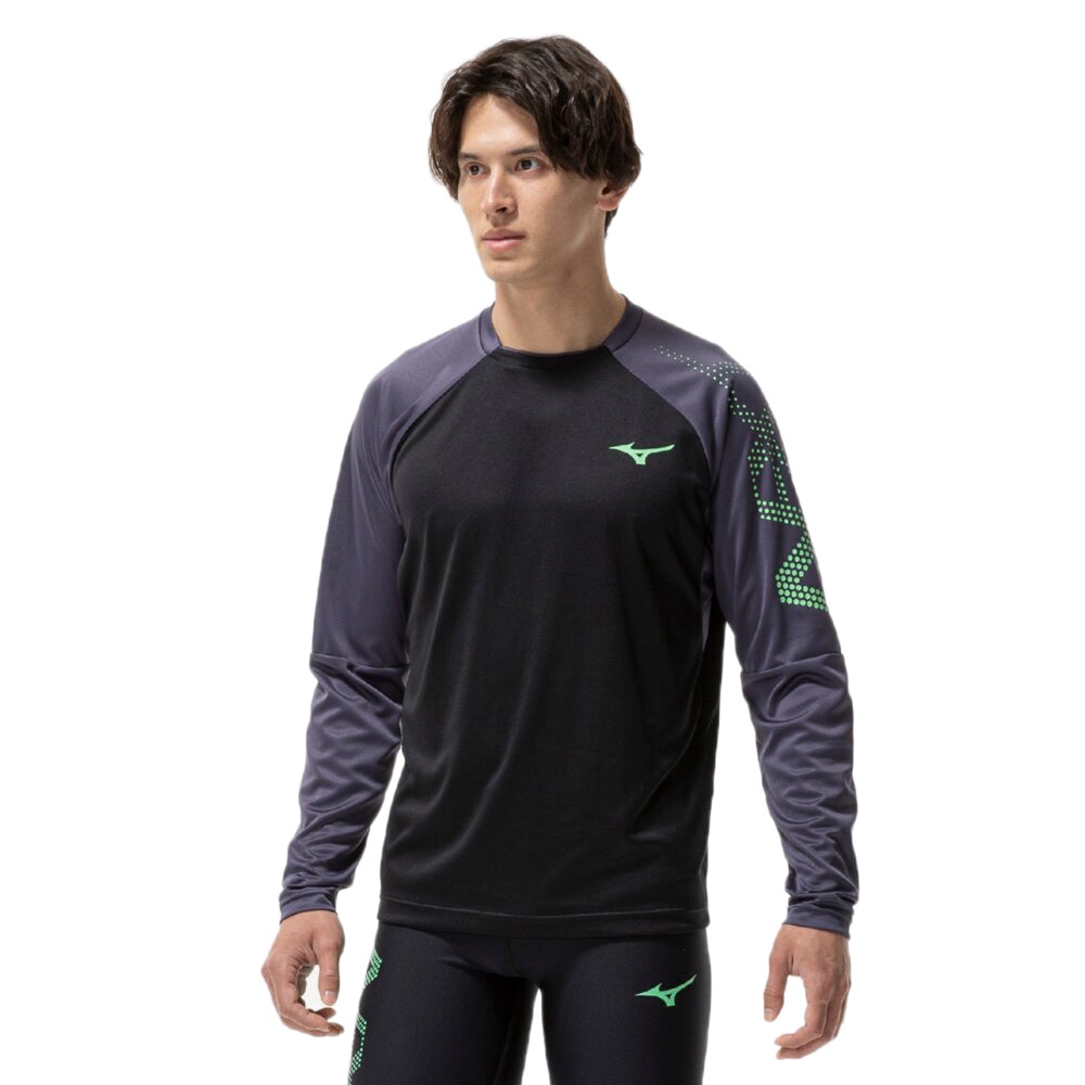 ミズノ（MIZUNO）（メンズ、レディース）陸上ウェア シャツ N-XTロングTシャツ 長袖 U2MAC50109
