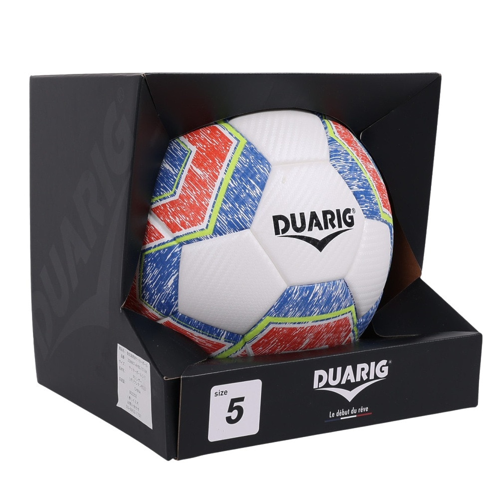 デュアリグ（DUARIG）（キッズ）サッカーボール 5号球 検定球 高周波 2S8667-AHBL-781IM WHBL
