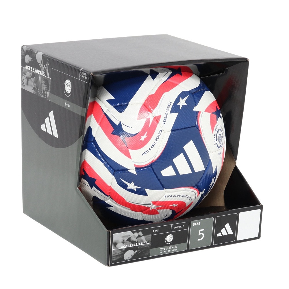 アディダス（adidas）（メンズ、レディース）サッカーボール 5号球 検定球 ムンディアル・デ・クルーベス FIFA25 リーグ ルシアーダ ADF512LU