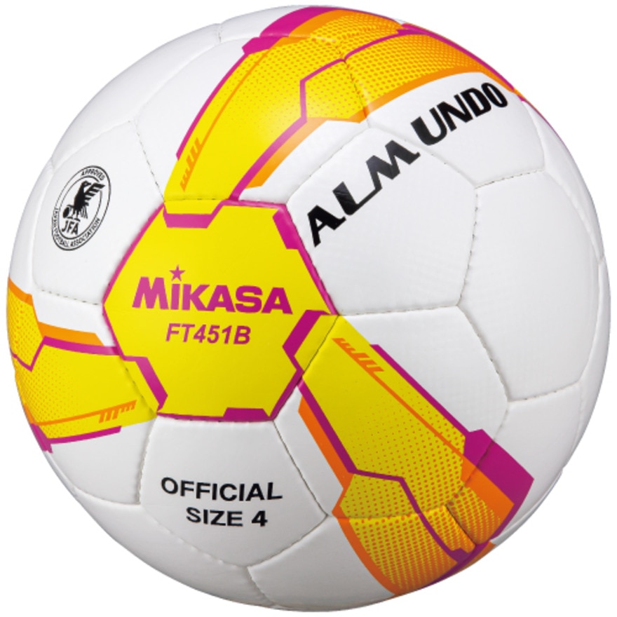 ミカサ（MIKASA）（キッズ）サッカーボール ALMUND 検定球4号 手縫い FT451B-YP