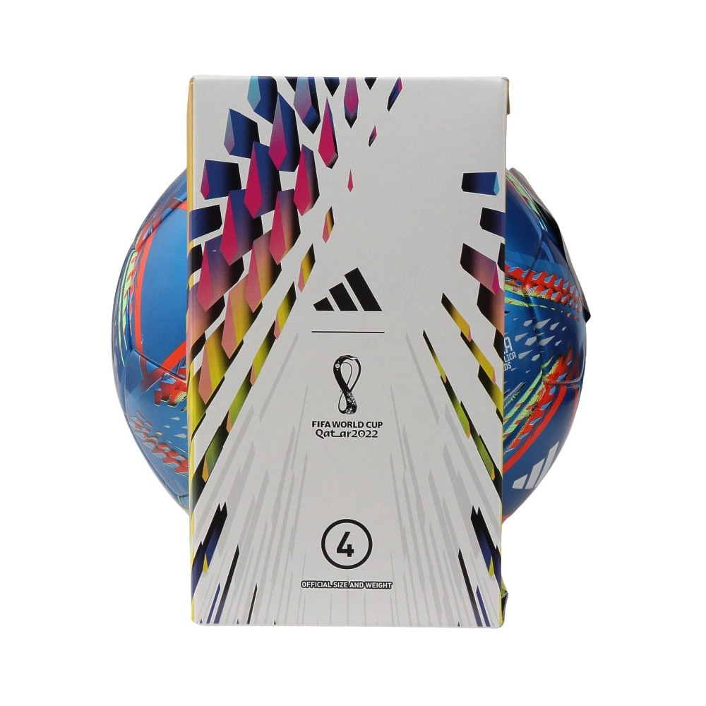アディダス（adidas）（キッズ）サッカーボール 4号球 アル・リフラ コンペティション キッズ 青色 AF451B