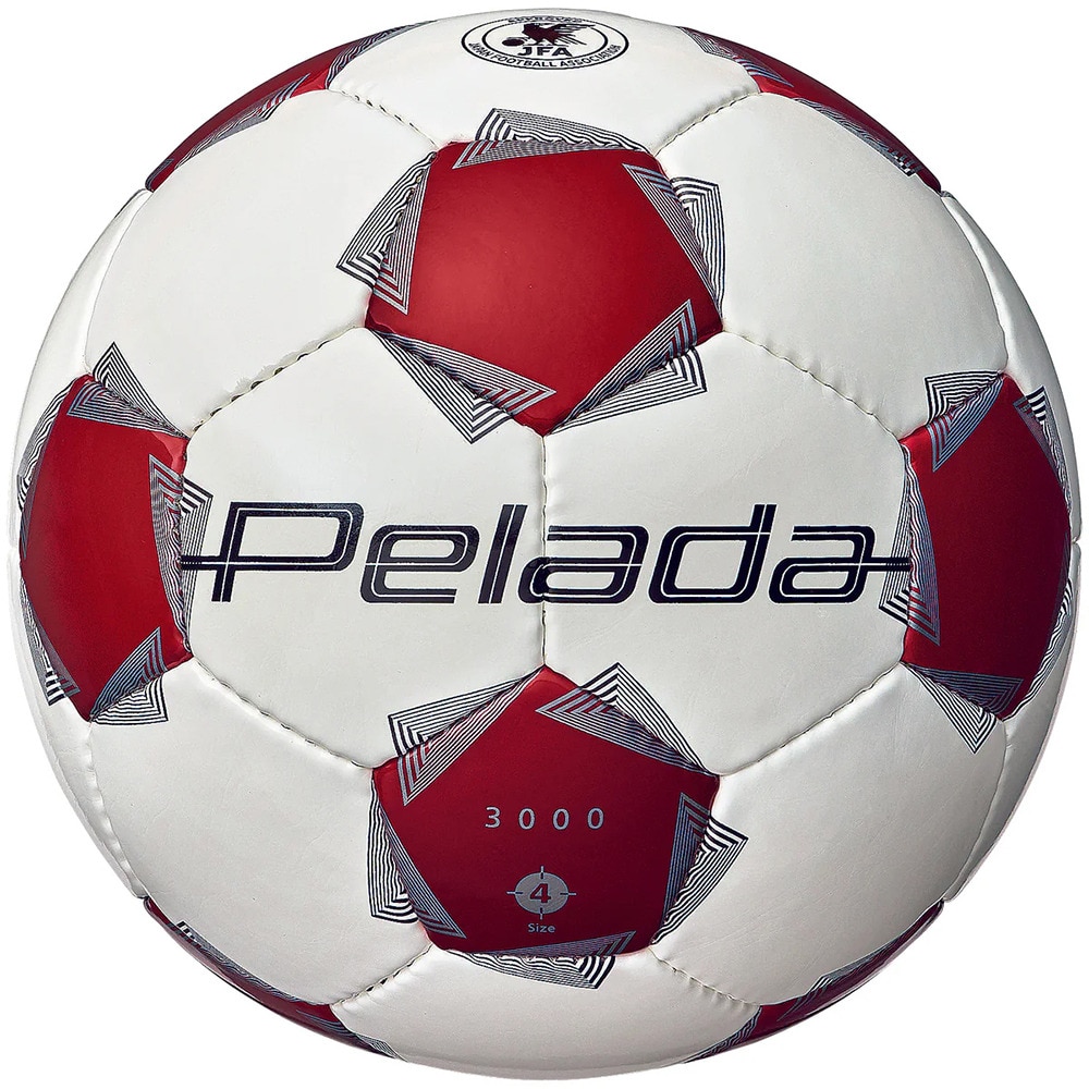 モルテン（molten）（キッズ）サッカーボール 4号球 検定球 ペレーダ3000 シロ×アカ F4K3000-WR