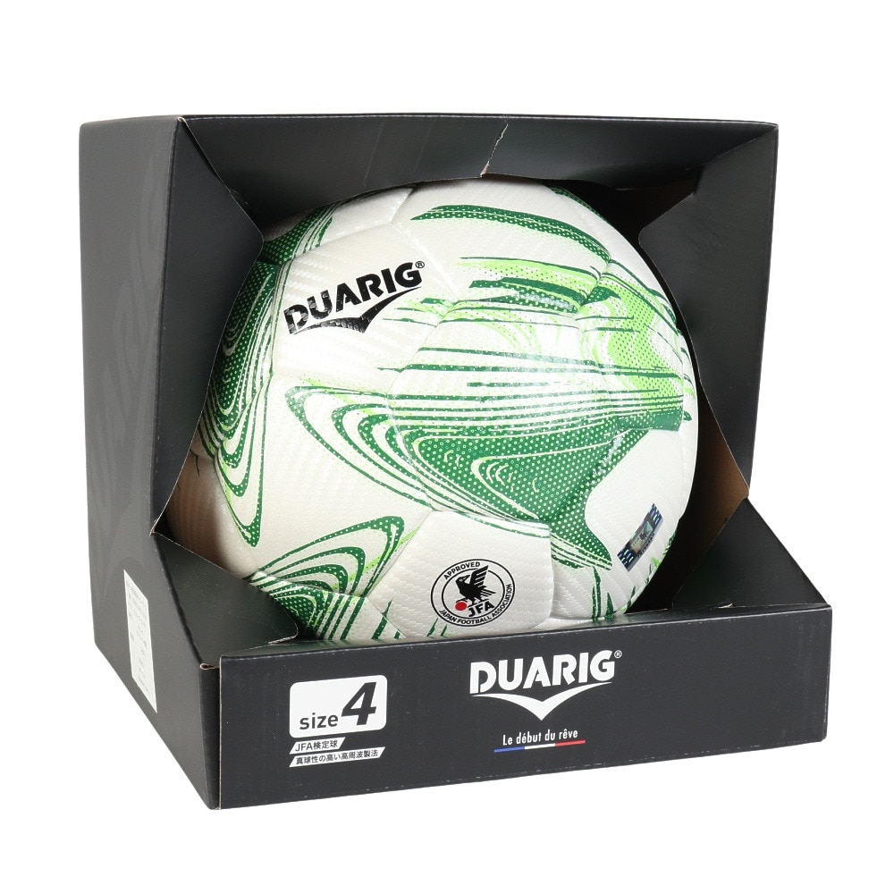 デュアリグ（DUARIG）（キッズ）検定球 高周波サッカーボール4号球 5S0002-AHBL-781IM WxGRN