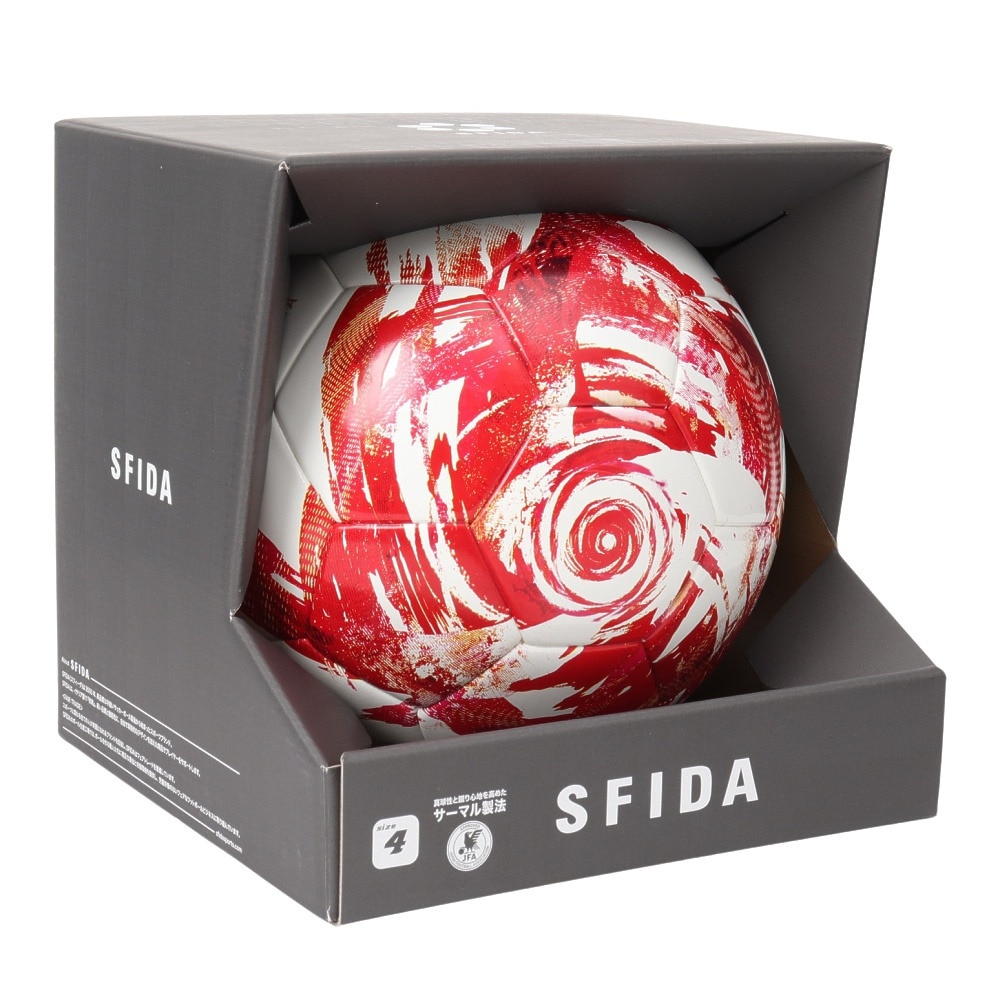 スフィーダ（SFIDA）（キッズ）サッカーボール 4号球 検定球 VAIS VORTI JR SB-25VV03 WHT/RED