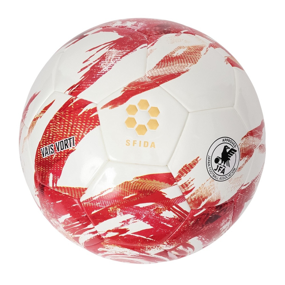 スフィーダ（SFIDA）（キッズ）サッカーボール 4号球 検定球 VAIS VORTI JR SB-25VV03 WHT/RED