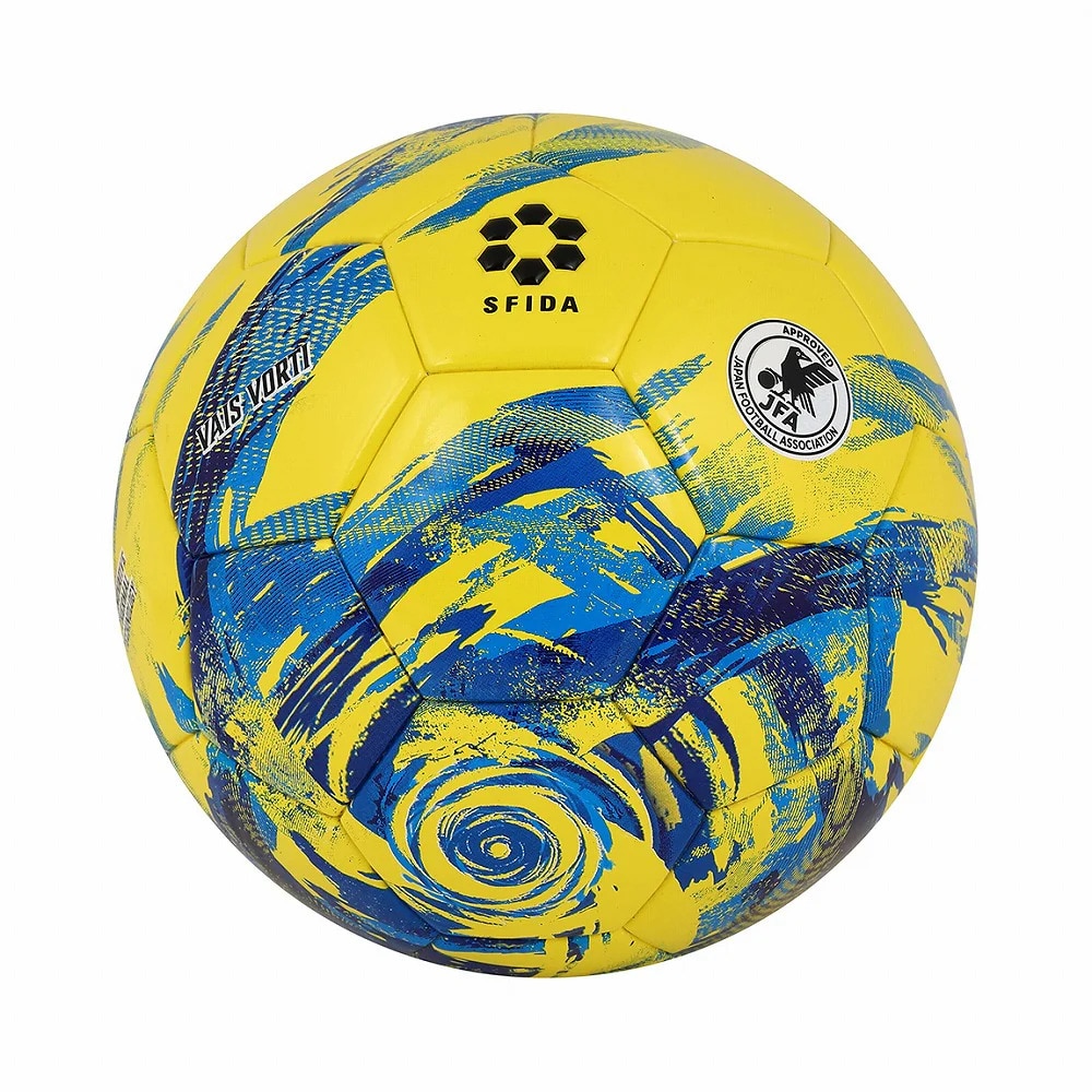 スフィーダ（SFIDA）（キッズ）【新商品】サッカーボール 4号球 検定球 VAIS VORTI JR SB-25VV03 YEL/BLU
