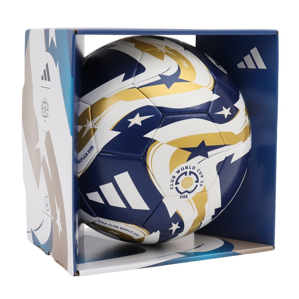アディダス（adidas）（キッズ）サッカーボール 4号球 検定球 ムンディアル・デ・クルーベスFIFA 25 決勝球 キッズ ADF410F
