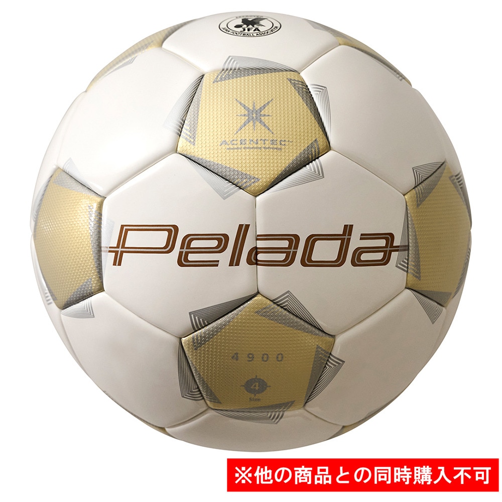 モルテン（molten）（キッズ）【先行予約商品】 サッカーボール 4号球 ペレーダ4900 ゴールドエディション 土 芝 ホワイト F4K4901-WZ