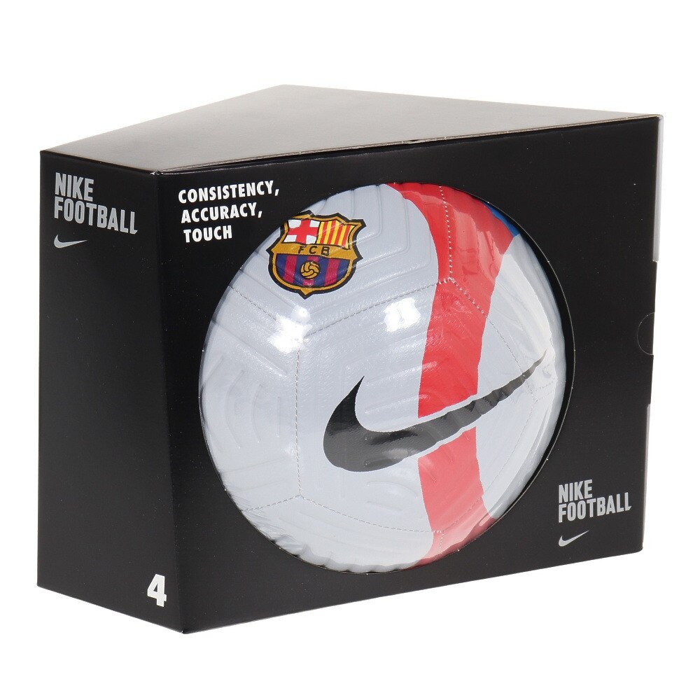 ナイキ（NIKE）（キッズ）サッカーボール 4号球 FCB STRK SU22 DJ9959-042-4
