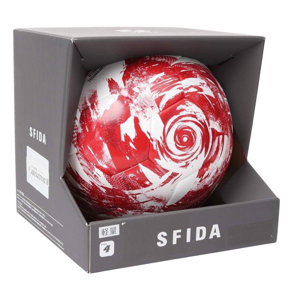 スフィーダ（SFIDA）（キッズ）ジュニア サッカーボール 軽量4号球 VAIS VORTI Light SB-25VV05 WHT/RED
