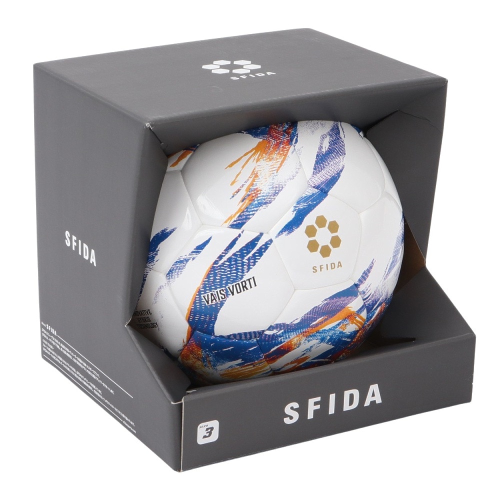 スフィーダ（SFIDA）（キッズ）ジュニア サッカーボール 3号球 VAIS VORTI SB-25VV04 WHT/BLU