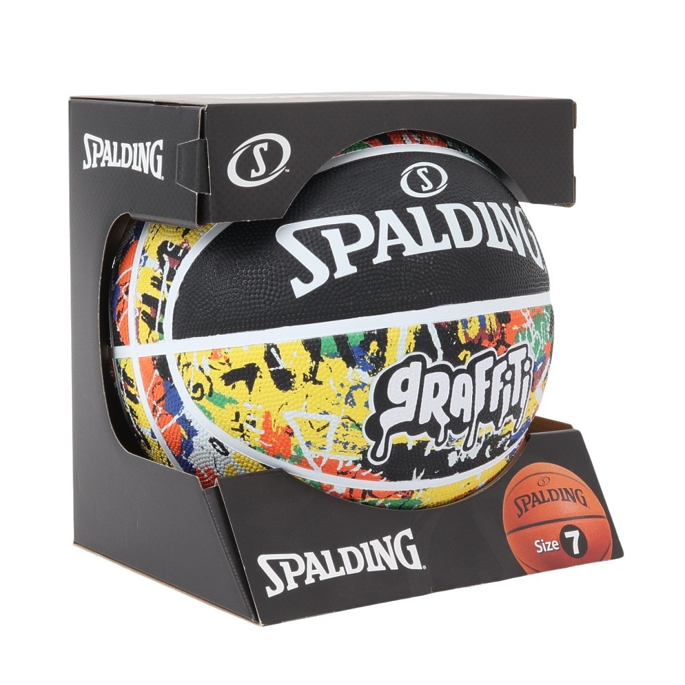 スポルディング（SPALDING）（メンズ）バスケットボール 7号球 グラフィティ レインボー ラバー 84-372Z