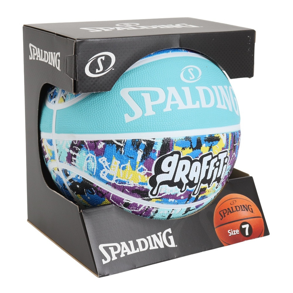 スポルディング（SPALDING）（メンズ）バスケットボール 7号球 グラフィティ ブルー 84-373Z