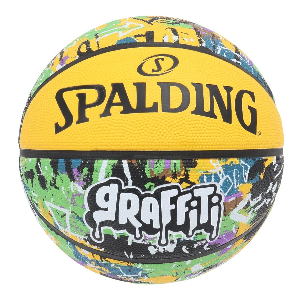 スポルディング（SPALDING）（メンズ）バスケットボール 7号球 グラフィティ グリーンxイエロー 84-374Z