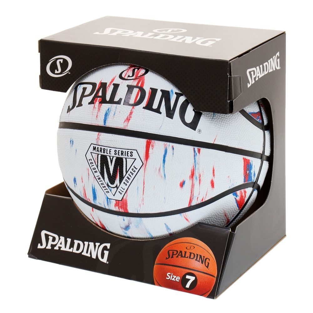 スポルディング（SPALDING）（メンズ）バスケットボール 7号球 マーブル トリコロール 84-399Z