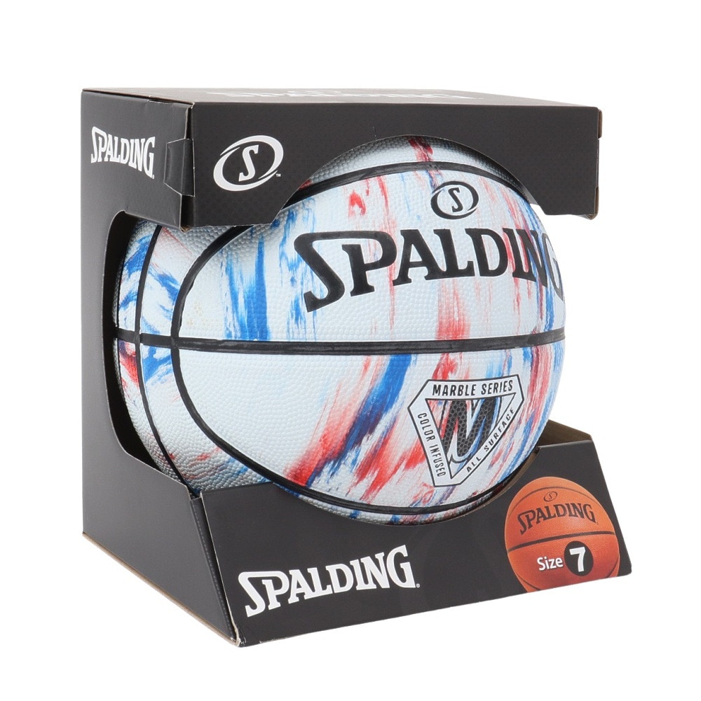 スポルディング（SPALDING）（メンズ）バスケットボール 7号球 マーブル トリコロール 84-399Z