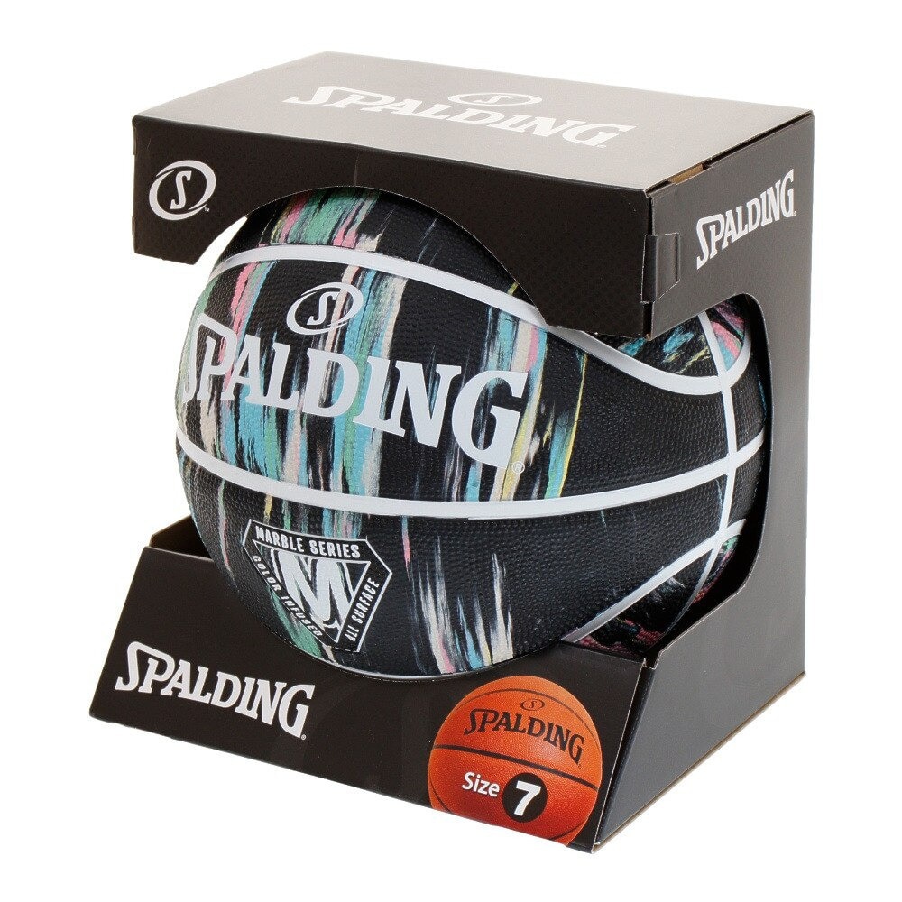 スポルディング（SPALDING）（メンズ）バスケットボール 7号球 ブラックパステル 84-405Z