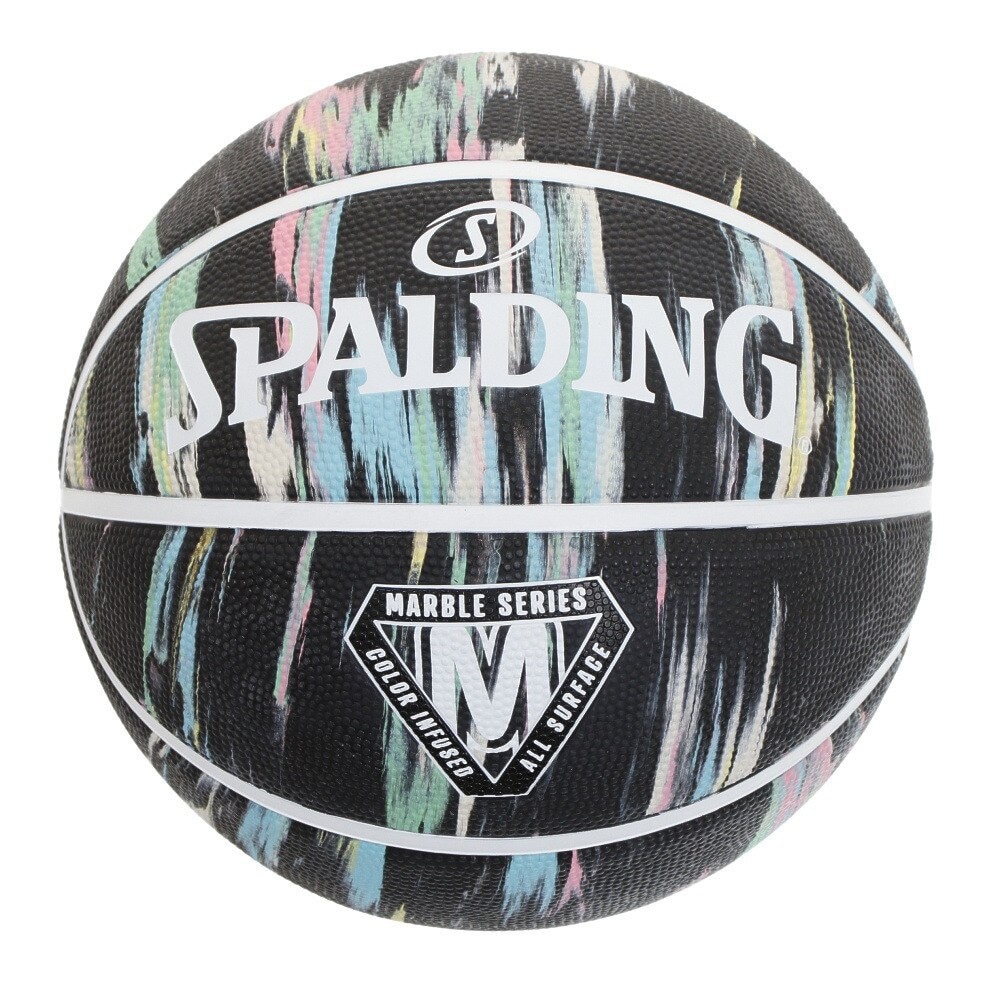 スポルディング（SPALDING）（メンズ）バスケットボール 7号球 ブラックパステル 84-405Z