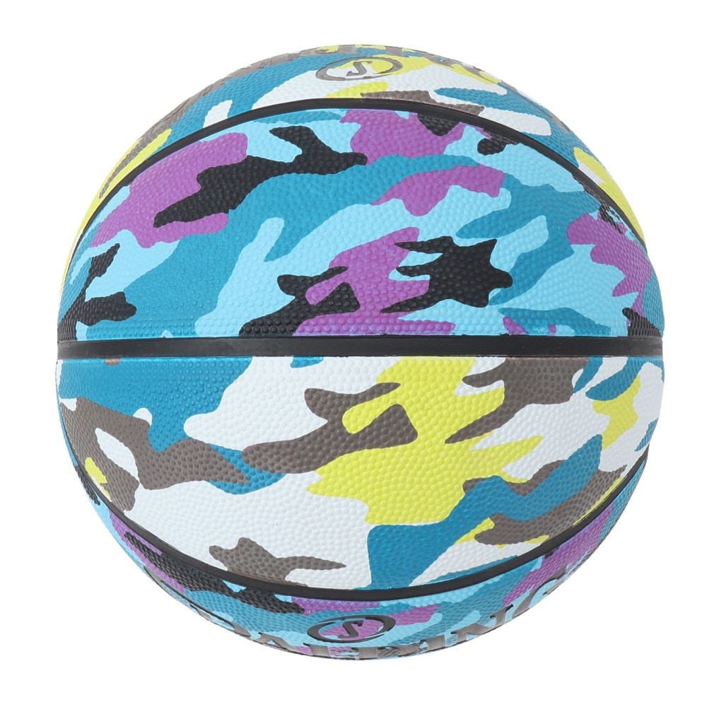 スポルディング（SPALDING）（メンズ）バスケットボール 7号球 マルチカモ ブルー×ブラウン 84-500J 屋外 室外