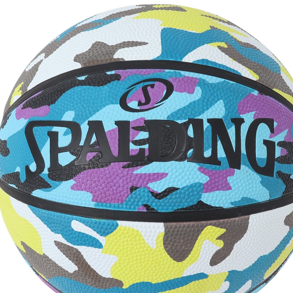 スポルディング（SPALDING）（メンズ）バスケットボール 7号球 マルチカモ ブルー×ブラウン 84-500J 屋外 室外